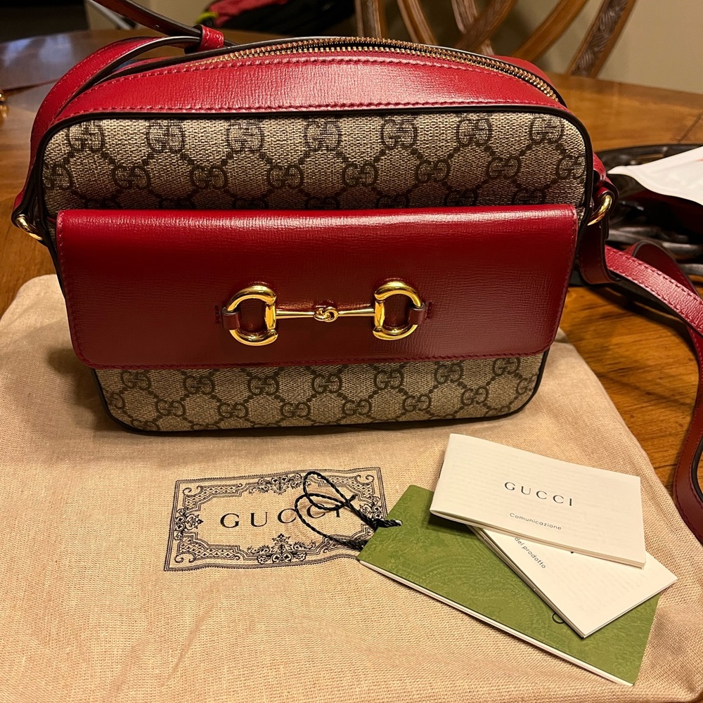 Gucci crossbody canvas bag